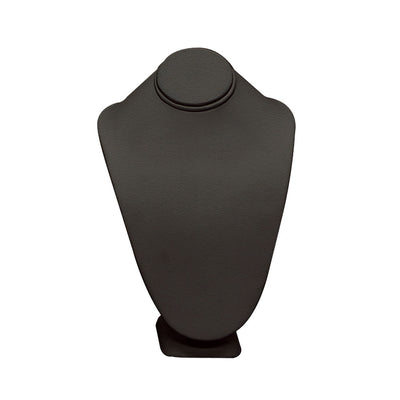 SMALL STANDING NECK BUST BLACK LEATHER 7-1/2