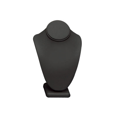 EXTRA-SMALL STANDING NECK BUST BLACK LEATHER 6-1/4