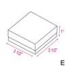 COTTON FILLED BOXES 3-1/2 X 3-1/2 X 1"-Transcontinental Tool Co