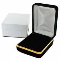 VELVET PENDANT / EARRING BOX WITH GOLD TRIM - 12 PCS-Transcontinental Tool Co