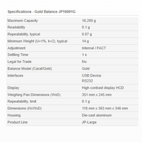 GOLD BALANCE JP16001G 16.2KG-Transcontinental Tool Co