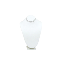 SMALL STANDING NECK BUST WHITE FAUX LEATHER 7-1/2"-Transcontinental Tool Co