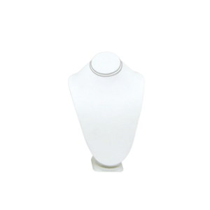 SMALL STANDING NECK BUST WHITE FAUX LEATHER 7-1/2"-Transcontinental Tool Co