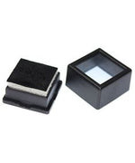 GLASS TOP GEM BOX -BLACK (50 PCS)-Transcontinental Tool Co