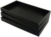 1" STANDARD SIZE PLASTIC STACKABLE UTILITY TRAY BLACK-Transcontinental Tool Co
