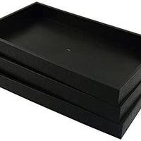 1" STANDARD SIZE PLASTIC STACKABLE UTILITY TRAY BLACK-Transcontinental Tool Co