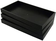 1.5" STANDARD SIZE PLASTIC STACKABLE UTILITY TRAY BLACK-Transcontinental Tool Co