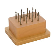 WAX BUR SET IN WOODEN STAND 12PC-Transcontinental Tool Co