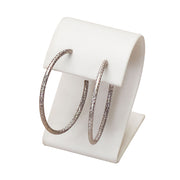CURVED EARRING STAND WHITE LEATHER-Transcontinental Tool Co