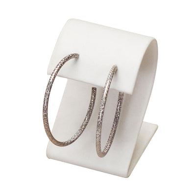 CURVED EARRING STAND WHITE LEATHER-Transcontinental Tool Co