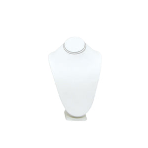 EXTRA-SMALL STANDING NECK BUST WHITE LEATHER 6-1/4"H-Transcontinental Tool Co