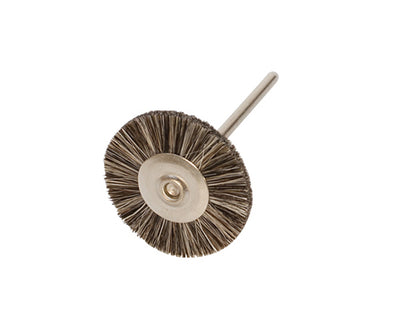 Set of 6 - 3/4 Mounted Brass Wire Wheel Brushes with 3/32