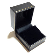 CLASSIC BLACK LEATHERETTE EARRING BOX (1DZ)-Transcontinental Tool Co