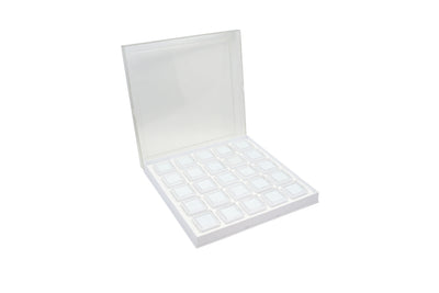 GEM TRAY WITH 25 BOXES WHITE-Transcontinental Tool Co