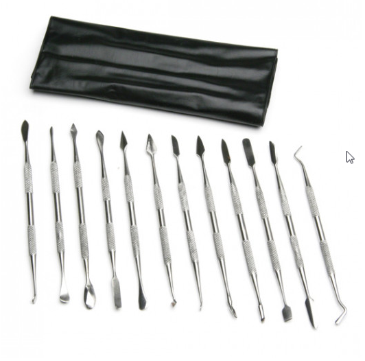 SE DD312 12-Piece Stainless Steel Wax Carvers Set