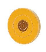 YELLOW MUSLIN BUFF STICHED, LEATHER CENTER 3X30P-Transcontinental Tool Co