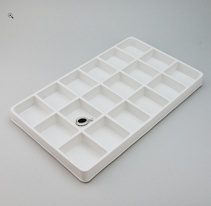 18 COMPARTMENT PLASTIC STACKABLE TRAY- WHITE-Transcontinental Tool Co