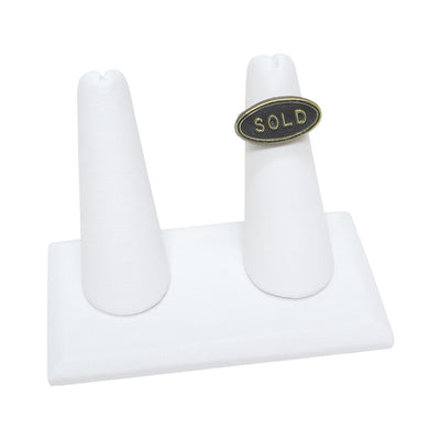 2 FINGER RING STAND WHITE LEATHER-Transcontinental Tool Co