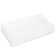 1" STANDARD SIZE PLASTIC STACKABLE UTILITY TRAY WHITE-Transcontinental Tool Co