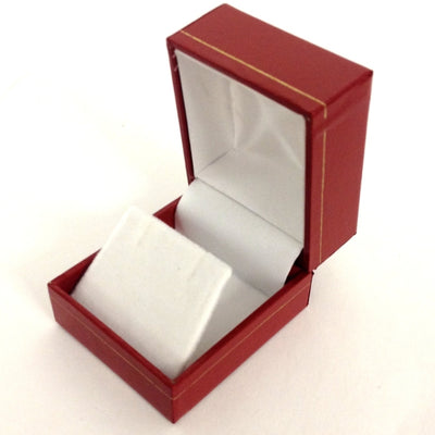 CLASSIC LEATHERETTE RED EARRING BOX (1DZ)-Transcontinental Tool Co
