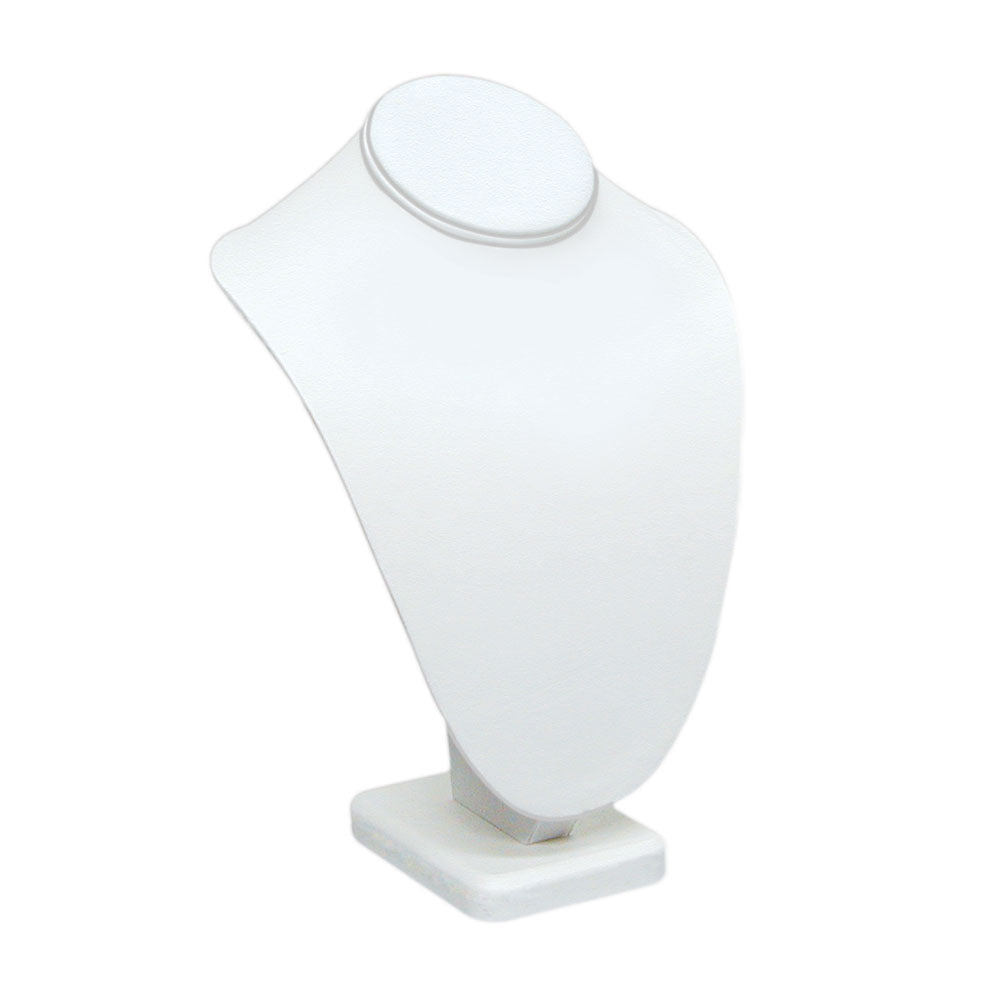 LARGE STANDING NECK BUST WHITE LEATHER 11"H-Transcontinental Tool Co