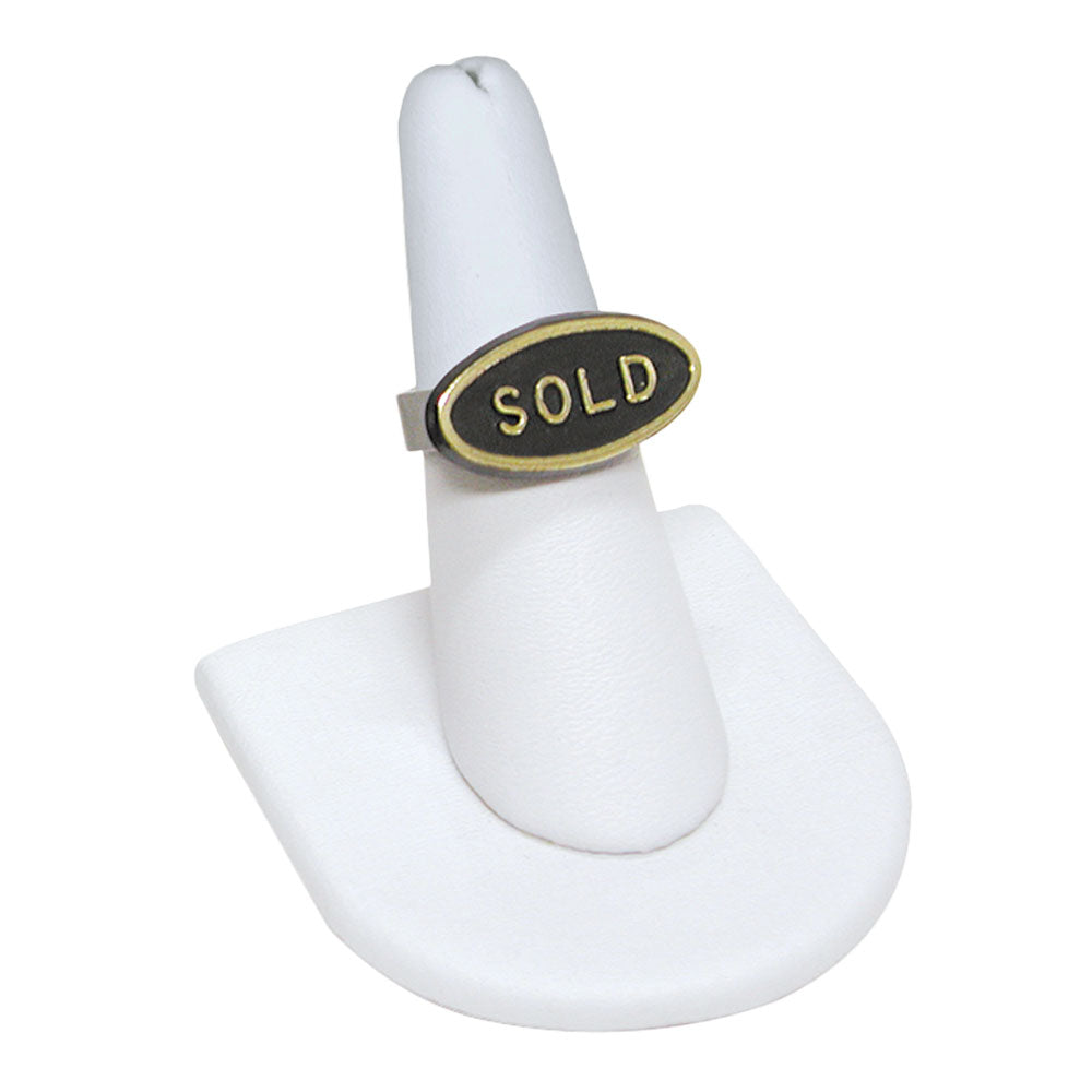 FINGER RING STAND WHITE LEATHER-Transcontinental Tool Co