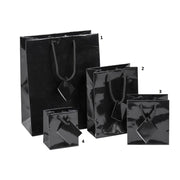 SHOPPING TOTE- MEDIUM- GLOSSY BLACK 10PCS-Transcontinental Tool Co