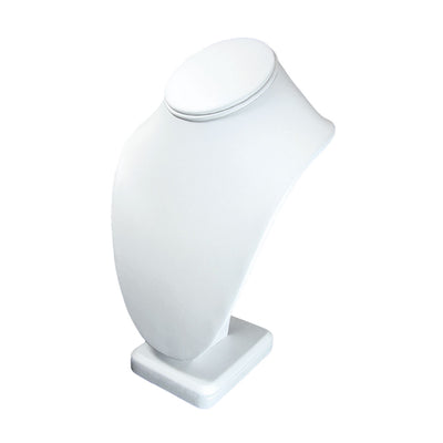 MEDIUM STANDING NECK BUST WHITE LEATHER 10