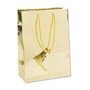 SHOPPING TOTE- MEDIUM- GLOSSY GOLD 10PCS-Transcontinental Tool Co