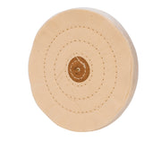 WHITE MUSLIN BUFF STICHED, LEATHER CENTER 6X30P-Transcontinental Tool Co