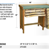WORK BENCH - 7 DRAWERS 48 X 22 X 38"-Transcontinental Tool Co