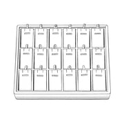 STACKABLE PENDANDT/ EARRING TRAY 18 SLOT WHITE-Transcontinental Tool Co