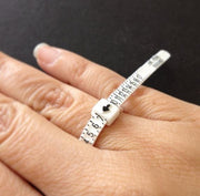 New Black Plastic Ring Sizer Mandrel Grooved Stick Size 1-15 Jewelers Sizing