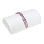 1 PEICE WHITE HALF-MOON BRACLET DISPLAY (GOLD TRIM)-Transcontinental Tool Co