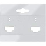 WHITE HANGING EARRING CARDS (100)-Transcontinental Tool Co
