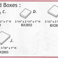 COTTON FILLED BOXES 3-1/4 X 2-1/4 X 1'-Transcontinental Tool Co