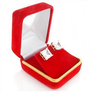 VELVET BOX W/GOLD TRIM -RED EARRING 12 PCS-Transcontinental Tool Co