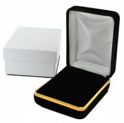 VELVET PENDANT / EARRING BOX WITH GOLD TRIM - 12 PCS-Transcontinental Tool Co