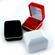 PENDANT/EARRING BOX W/GOLD TRIM - RED 12 PCS-Transcontinental Tool Co